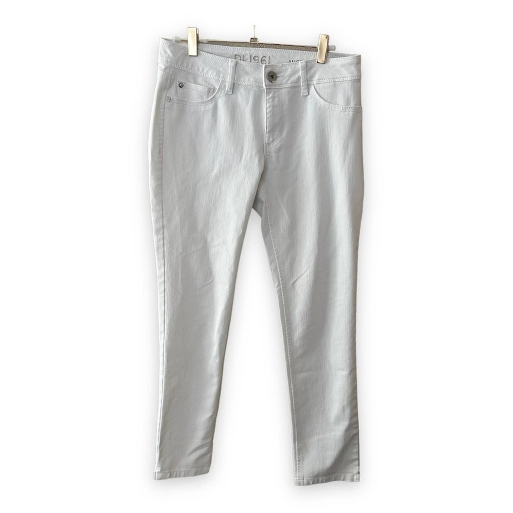 DL1961 Angel Skinny Ankle Jeans High Rise Denim White Size 28‎